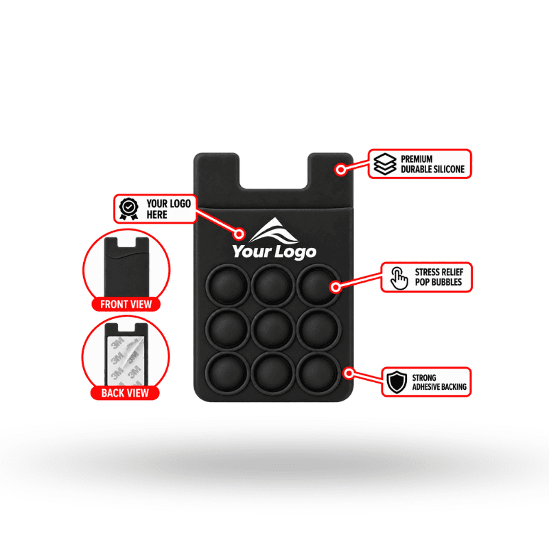 Push Pop Phone Wallet