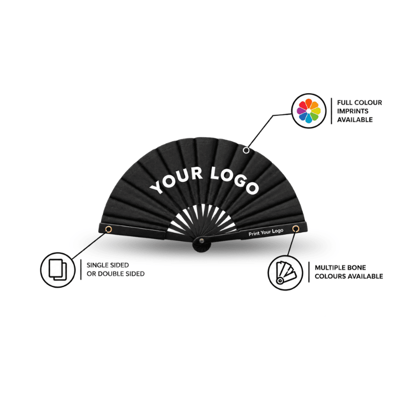 Custom Accordion Hand Fans - Large