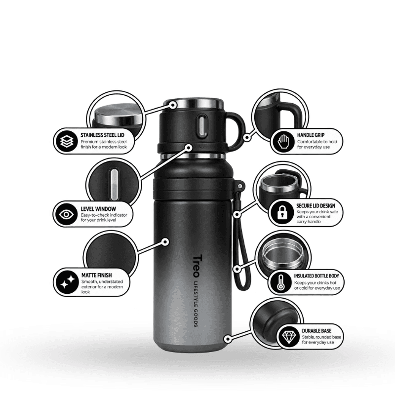 Gradient-colored portable insulated bottle