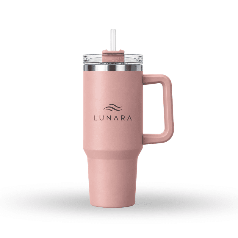 40oz Stainless Steel Tumbler with Lid & Straw