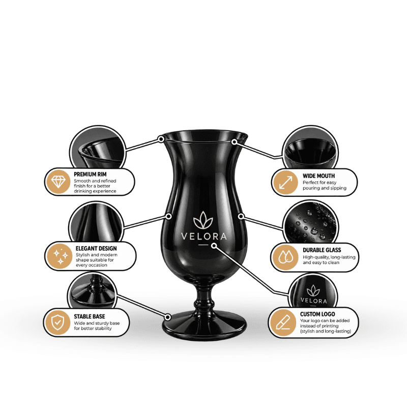 380 ml Hourglass Plastic Goblets